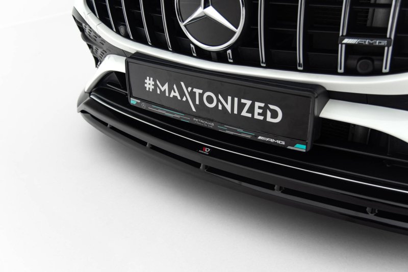 Maxton Front Ansatz Mercedes-AMG CLA 35 Coupe / Shooting Brake C118 Facelift / X118 Facelift schwarz Hochglanz ME-CLA-118F-35-FD1G+FD1R-G