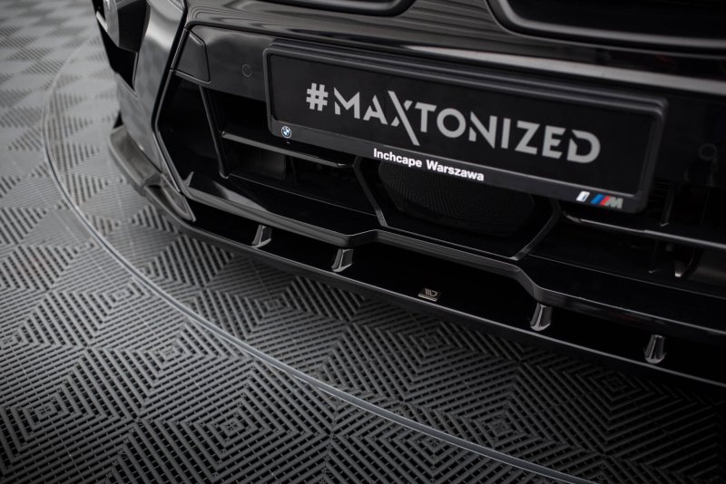 Maxton Front Ansatz V.2 BMW X5 M F95 Facelift schwarz Hochglanz BM-X5M-F95F-FD2-G