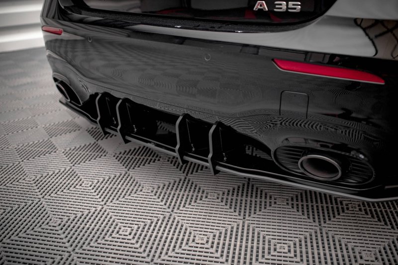 Maxton Street Pro Heckschürze für Mercedes A35 AMG Hatchback Aero Pack W177 MEA17735CNC-RS1BRB
