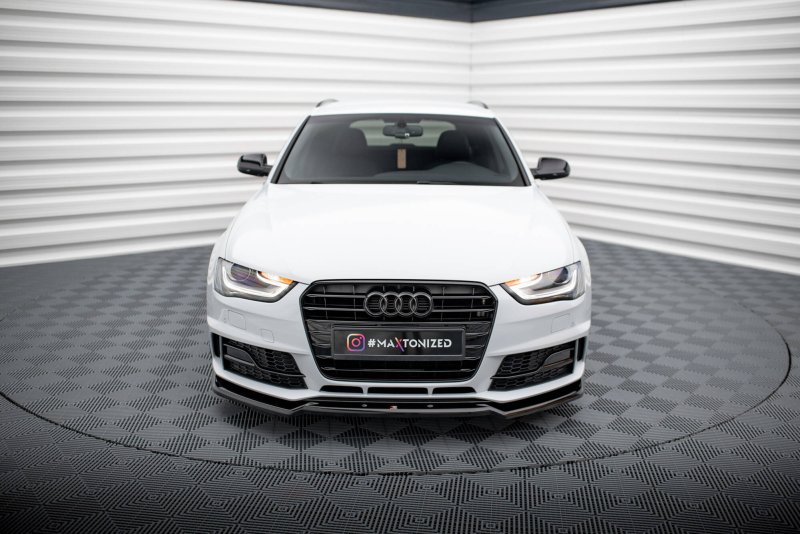 Maxton Front Ansatz V.2 Audi A4 Competition B8 Facelift schwarz Hochglanz AU-A4-B8F-COMP-FD2-G