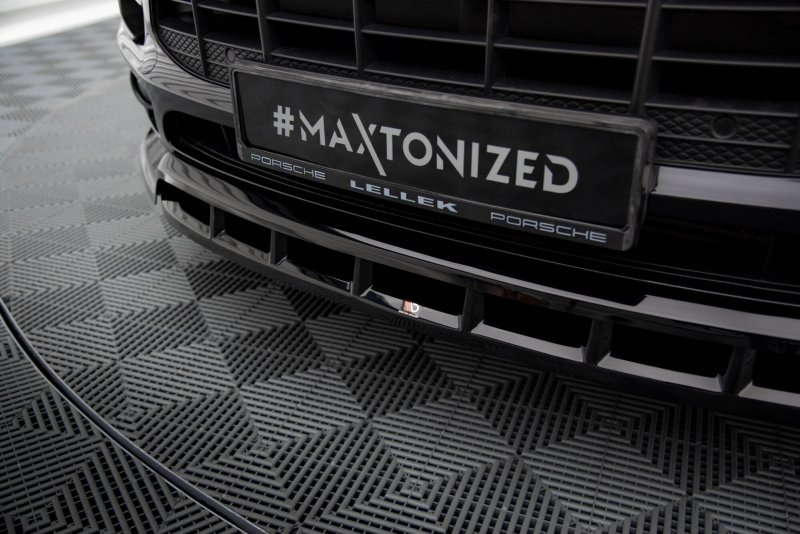 Maxton Front Ansatz V.3 Porsche Macan Mk1 schwarz Hochglanz PO-MA-1-FD3G+FD3R-G