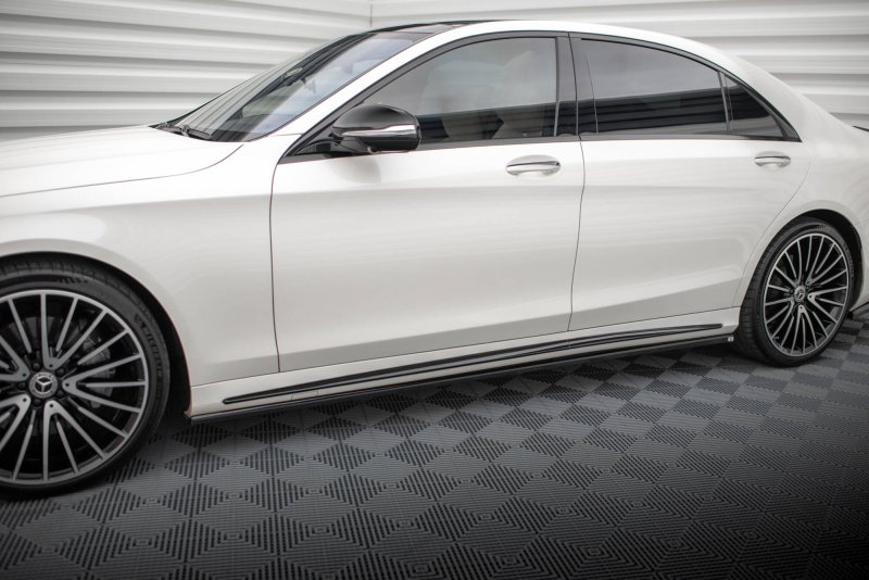 Maxton Seitenschweller Ansatz Mercedes-Benz S Lang AMG-Line W222 schwarz Hochglanz ME-S-222F-AMGLINE-SD1-G