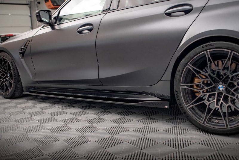 Maxton Seitenschweller Ansatz für V.2 für BMW M3 G80 schwarz Hochglanz BM-3-G80-M-SD2-G