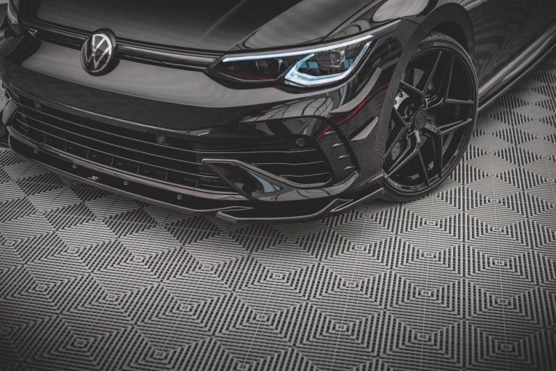 Maxton Front Ansatz V.4 für Volkswagen Golf R Mk8 schwarz Hochglanz VW-GO-8-R-FD4-G