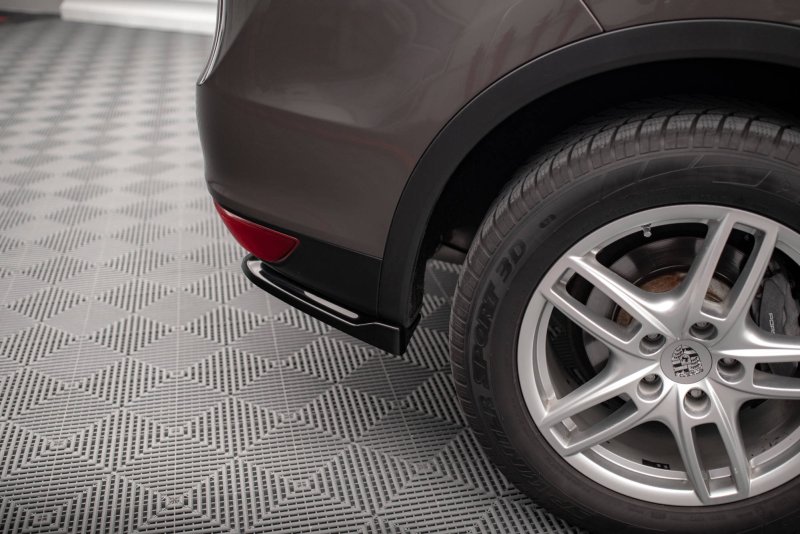 Maxton Heck Ansatz Flaps Diffusor für Porsche Cayenne Mk2 schwarz Hochglanz PO-CAY-2-RSD1-G