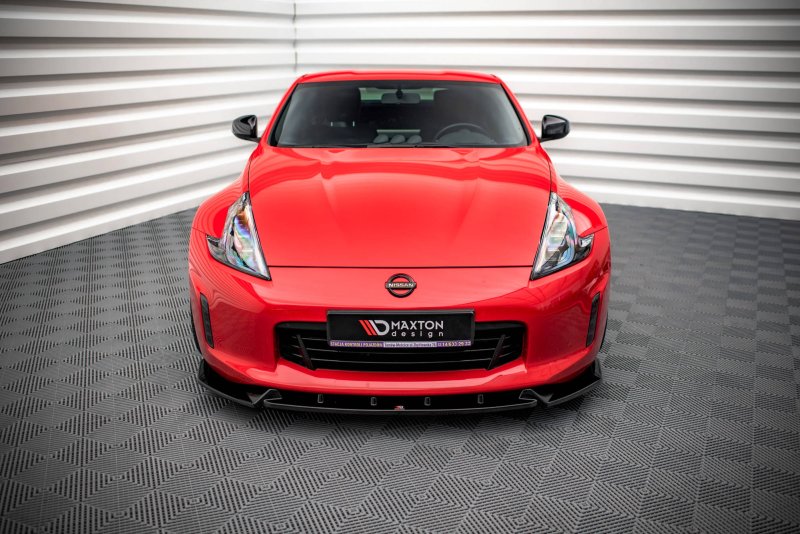 Maxton Front Ansatz V.3 für Nissan 370Z Facelift schwarz Hochglanz NI-370F-FD3-G