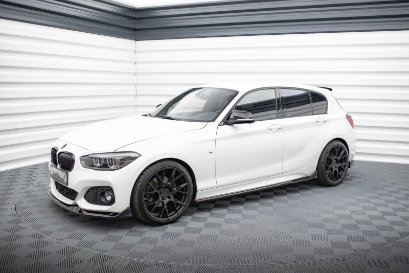 Maxton Seitenschweller Ansatz V.3 CSL Look BMW 1er M-Paket / M140i F20 Facelift schwarz Hochglanz BM-1-F20F-M-SD3-G