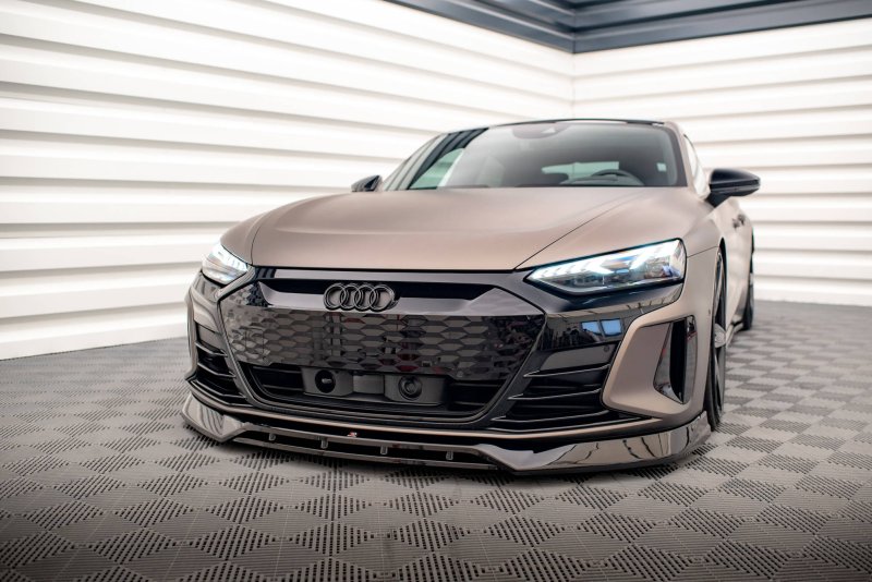 Maxton Front Ansatz V.3 für Audi e-Tron GT / RS GT Mk1 schwarz Hochglanz AU-ETRON-1-RS-FD3G+FD3R-G