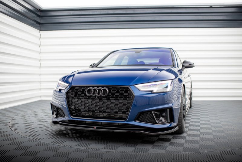 Maxton Front Ansatz V.2 für Audi A4 Competition B9  schwarz Hochglanz AU-A4-B9-COMP-FD2-G