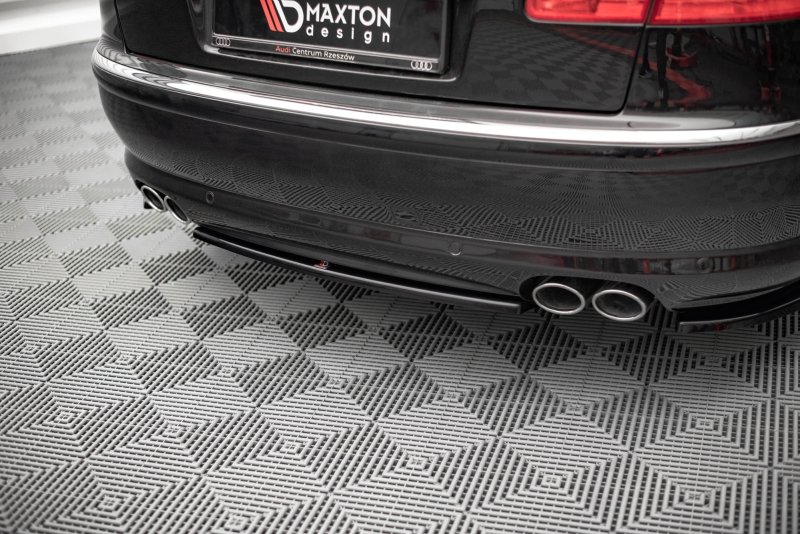Maxton Mittlerer Diffusor Heck Ansatz für Audi S8 D3 schwarz Hochglanz AU-S8-D3F-RD1-G