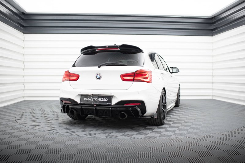 Maxton Heck Ansatz Flaps Diffusor V.5 + Flaps (heckansatz V.3) BMW 1er M-Paket / M140i F20 Facelift BM-1-F20F-M-RSD5G+RSF1B