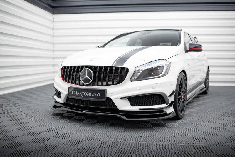 Maxton Front Ansatz V.4 Mercedes-Benz A45 AMG W176 schwarz Hochglanz ME-A45-W176-FD2-G