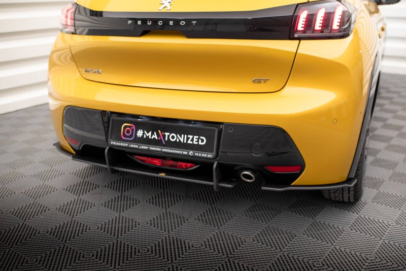 Maxton Street Pro Heck Ansatz Flaps Diffusor für Peugeot 208 GT Mk2 PE2082GTCNC-RS1B+BRBI
