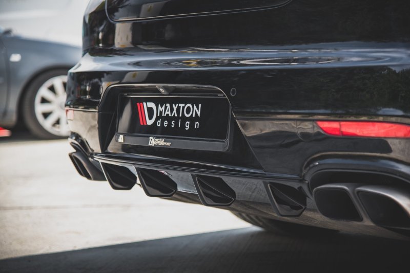 Maxton Diffusor Heck Ansatz für Porsche Panamera Turbo 970 Facelift schwarz Hochglanz PO-PA-970-T-RS1-G