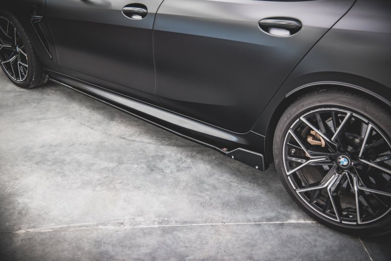 Maxton Seitenschweller Ansatz + Flaps  V.1 BMW M8 Gran Coupe F93 / 8 Gran Coupe M-Paket G16 BM-M8-G16-GC-SD1G+S