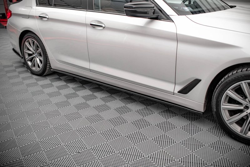 Maxton Seitenschweller Ansatz für BMW 5er G30 schwarz Hochglanz BM-5-G30-SD1-G