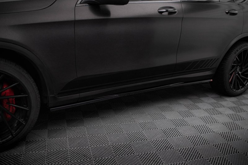 Maxton Seitenschweller Ansatz V.2 Mercedes-Benz GLC Coupe AMG-Line C253 schwarz Hochglanz ME-GLC-C253F-AMGLINE-SD2-G