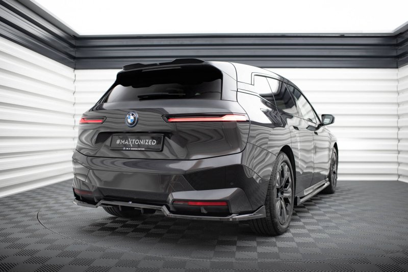 Maxton Mittlerer Cup Diffusor Heck Ansatz BMW iX M-Paket i20 schwarz Hochglanz BM-IX-1-MPACK-RD1G+RD2-G