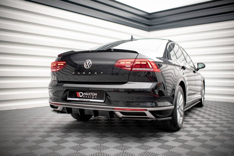 Maxton Heck Ansatz Flaps Diffusor für Volkswagen Passat B8 Facelift schwarz Hochglanz VW-PA-B8F-RSD1-G