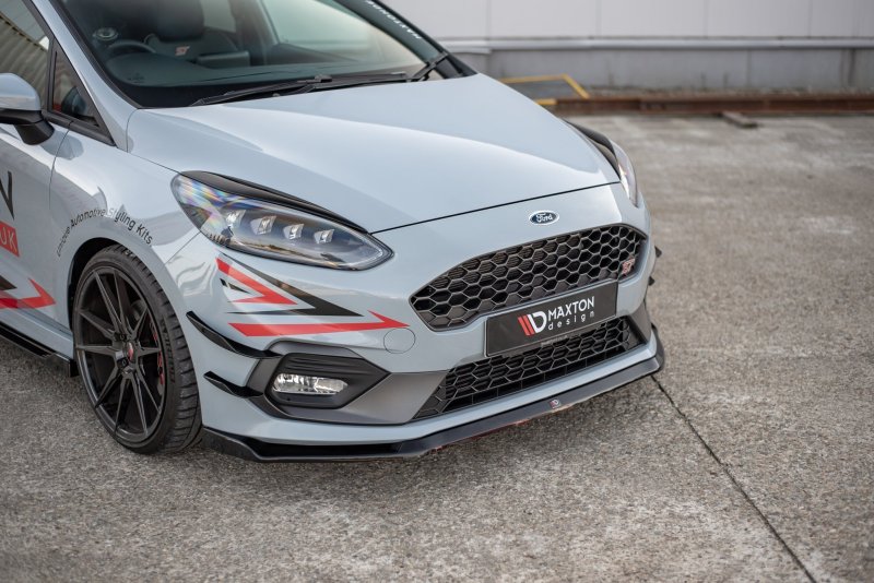 Maxton Front Ansatz V.5 für Ford Fiesta Mk8 ST / ST-Line schwarz Hochglanz FO-FI-8-ST-FD2-G
