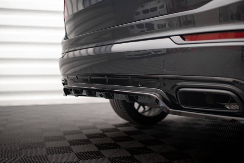 Maxton Mittlerer Diffusor Heck Ansatz DTM Look für Volvo XC90 R-Design Mk2 Facelift schwarz Hochglanz VO-XC90-2F-RDESIGN-RD1G+RD2-G