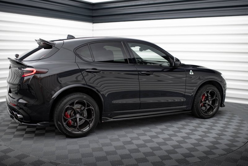 Maxton Seitenschweller Ansatz Alfa Romeo Stelvio Quadrifoglio Mk1 schwarz Hochglanz AL-ST-1-QV-SD1-G