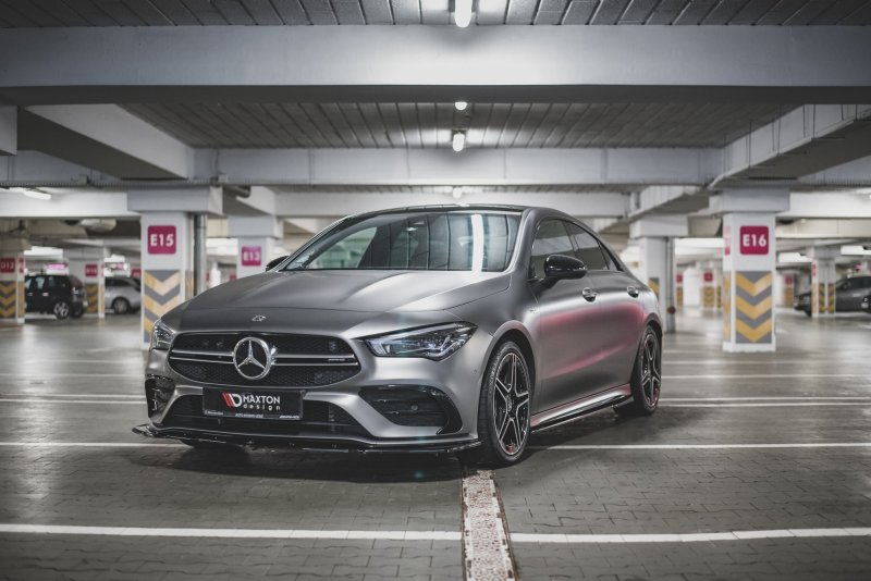 Maxton Front Ansatz V.2 für Mercedes-AMG CLA 35 Aero C118 schwarz Hochglanz ME-CLA-118-35AMG-FD2-G