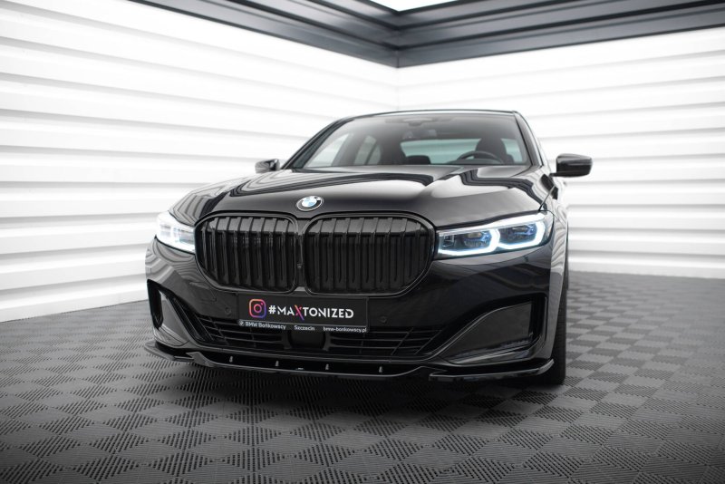 Maxton Front Ansatz V.2 BMW 7 G11 / G12 Facelift schwarz Hochglanz BM-7-11F-FD2-G