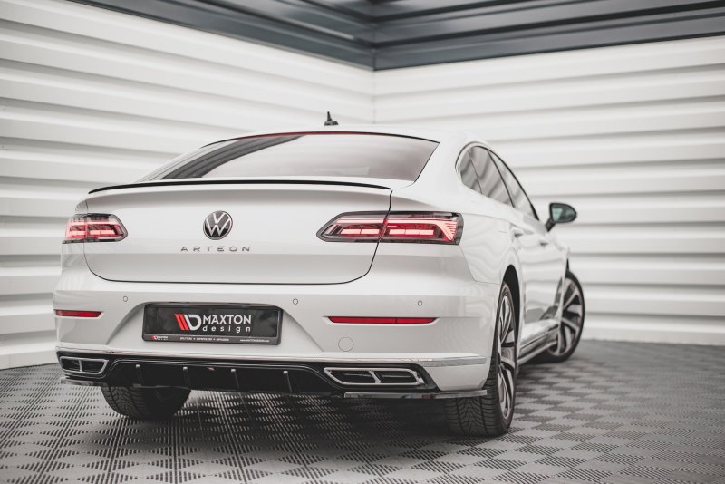 Maxton Diffusor Heck Ansatz für Volkswagen Arteon R-Line Facelift schwarz Hochglanz VW-AR-1F-RLINE-RS1-G