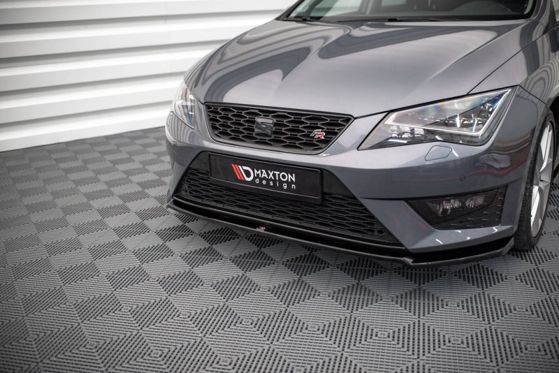 Maxton Front Ansatz V.2 für Seat Leon FR / Cupra Mk3 schwarz Hochglanz SE-LE-3-FR-ST-FD2-G
