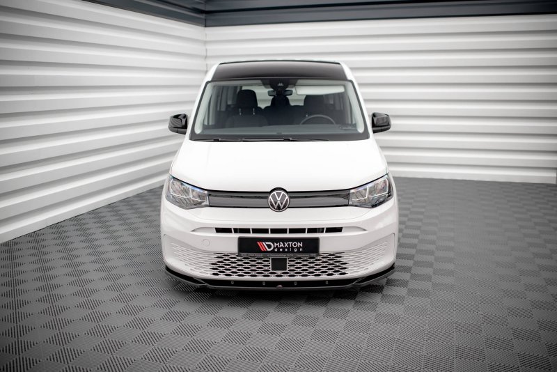Maxton Front Ansatz V.1 für Volkswagen Caddy Mk5 schwarz Hochglanz VW-CA-5-FD1-G