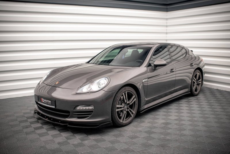 Maxton Seitenschweller Ansatz für V.2 für Porsche Panamera / Panamera Diesel / Panamera Turbo 970 schwarz Hochglanz PO-PA-970-SD2-G
