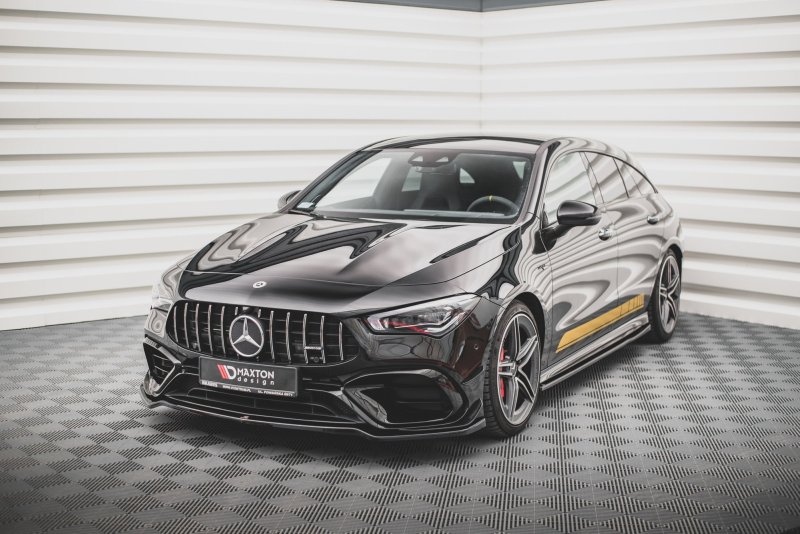 Maxton Front Ansatz V.3 für Mercedes-AMG CLA 45 Aero C118 schwarz Hochglanz ME-CLA-118-45AMG-FD3-G