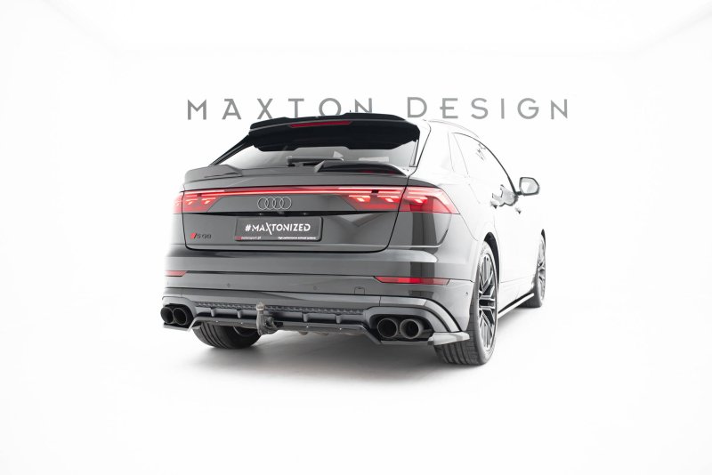 Maxton Mittlerer Cup Diffusor Heck Ansatz V.2 Audi SQ8 / Q8 S-Line Mk1 Facelift schwarz Hochglanz AU-Q8-1F-SLINE-RD3G+RD2-G