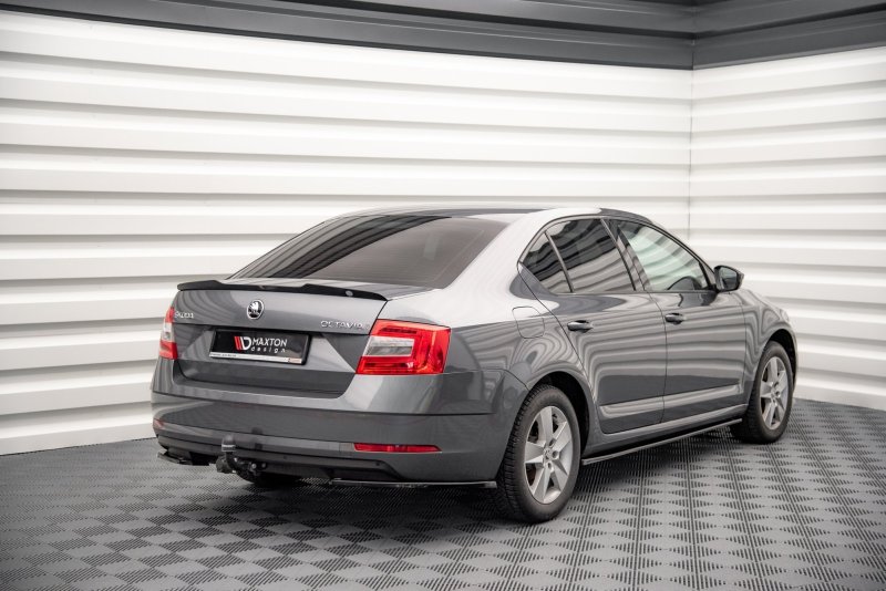 Maxton Seitenschweller Ansatz für Skoda Octavia Mk3 Facelift schwarz Hochglanz SK-OC-3F-SD1-G