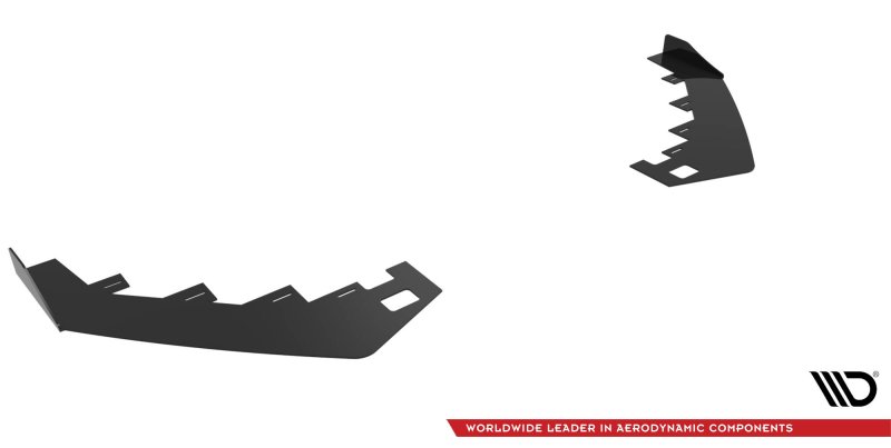 Maxton Front Flaps Mercedes-AMG CLA 45 Aero C117 Facelift schwarz Hochglanz MECLA117AMGAEROCNC-FSF1-G