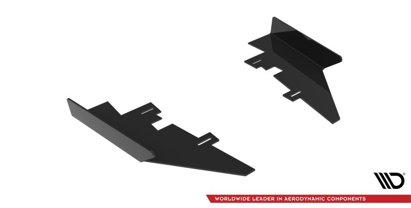 Maxton Hintere Seiten Flaps für Audi RS6 Avant C6 schwarz Hochglanz AURS6C6CNC-RSF1-G