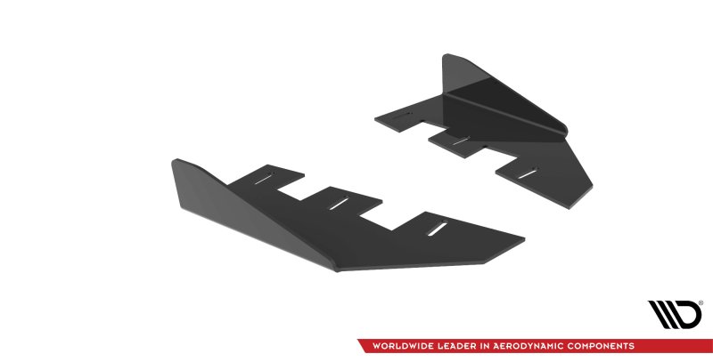 Maxton Hintere Seiten Flaps für BMW M2 F87 schwarz Hochglanz BM287MCOMPCNC-RSF1-G
