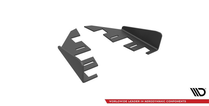 Maxton Hintere Seiten Flaps für Audi S3 Sportback 8V Facelift schwarz Hochglanz AUS33FSBCNC-RSF1-G