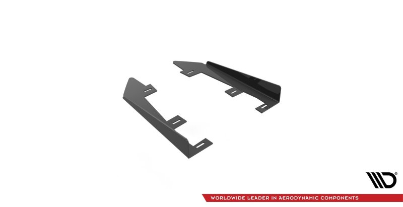 Maxton Hintere Seiten Flaps für BMW 4er M-Paket G22 schwarz Hochglanz BM4G22MPACKCNC-RSF1-G