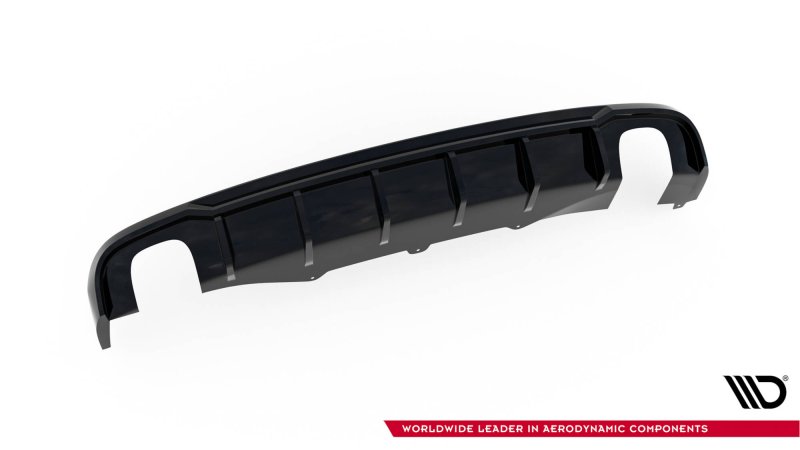 Maxton Diffusor Heck Ansatz Audi A4 B8 (Version mit Einzelauspuff auf zwei Seiten) AU-A4-B8-RS1GO_O
