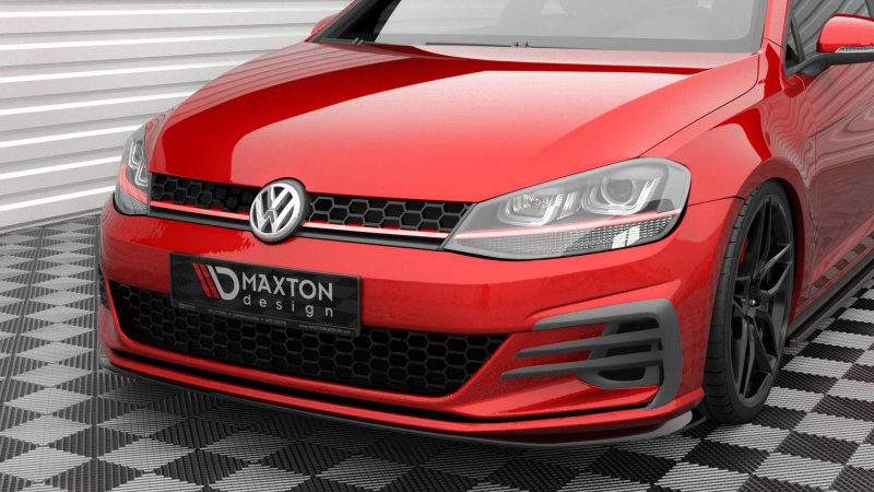 Maxton Front Ansatz V.4 VW Golf GTI Mk7 Facelift schwarz Hochglanz VW-GO-7F-GTI-FD4-G