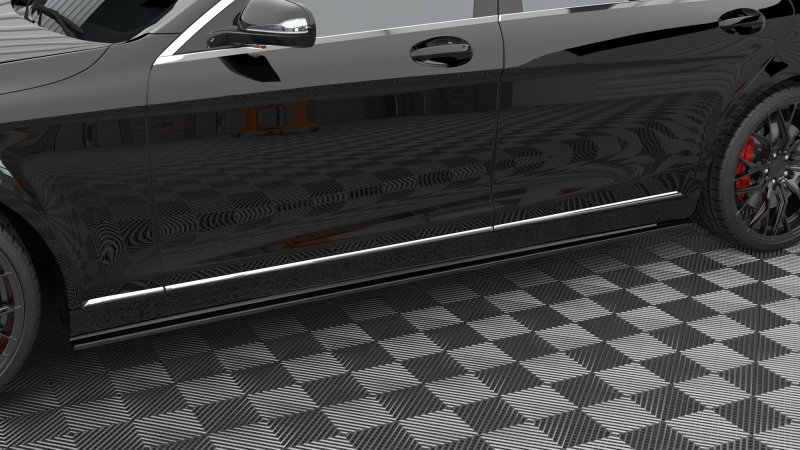 Maxton Seitenschweller Ansatz Mercedes-Benz S Long W222 schwarz Hochglanz ME-S-222-SD1-G