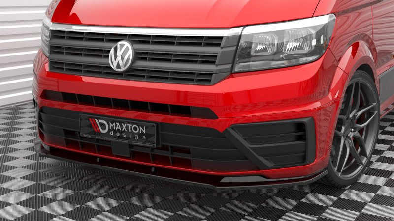 Maxton Front Ansatz V.1 VW Crafter Mk2 schwarz Hochglanz VW-CR-2-FD1-G