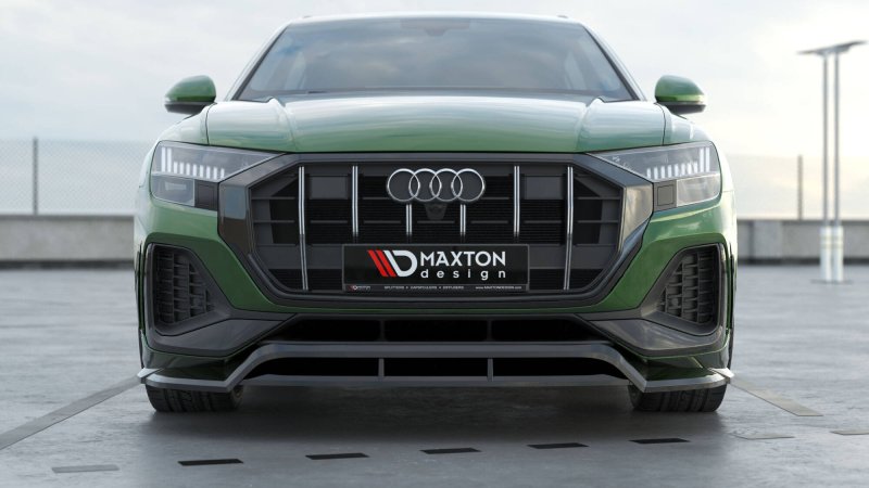 Maxton Front Ansatz Audi Q8 Mk1 Facelift schwarz Hochglanz AU-Q8-1F-FD1G+FD1R-G
