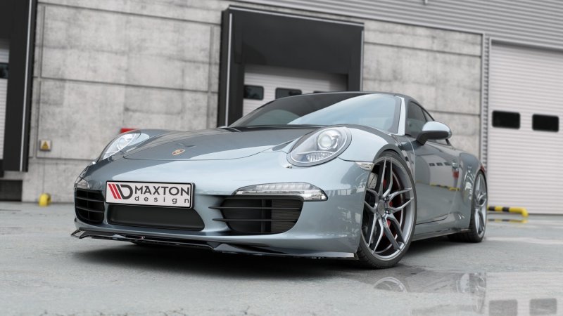 Maxton Front Ansatz V.1 für Porsche 911 Carrera 991 schwarz Hochglanz PO-911-991-FD1G+FD1R-G