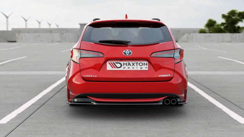 Maxton Heck Ansatz Flaps Diffusor für Toyota Corolla XII Touring Sports schwarz Hochglanz TO-CO-12-TS-RSD1-G