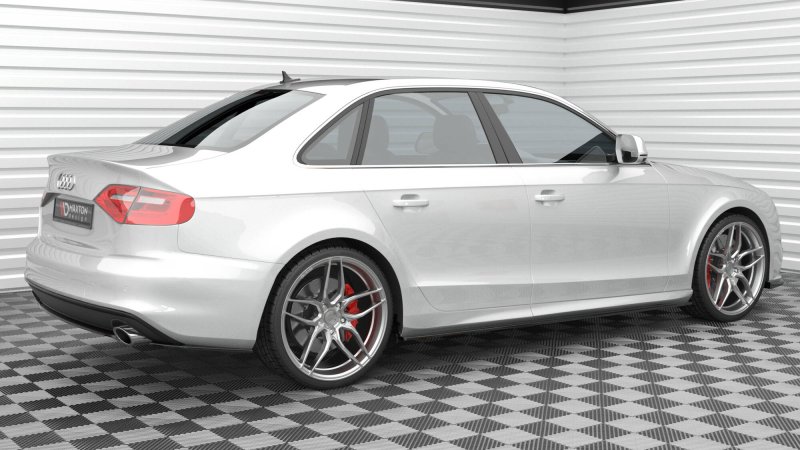 Maxton Mittlerer Cup Diffusor Heck Ansatz Audi A4 S-Line B8 Facelift schwarz Hochglanz AU-A4-B8F-SLINE-AV-RD1-G