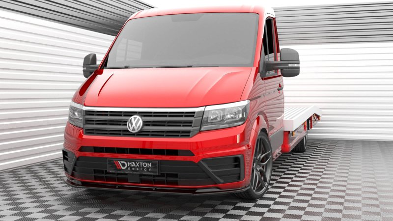 Maxton Front Ansatz V.1 VW Crafter Mk2 schwarz Hochglanz VW-CR-2-FD1-G