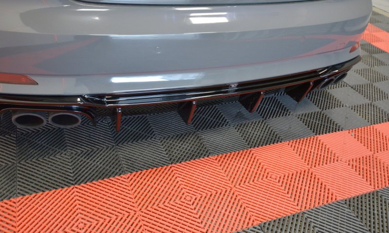Maxton Diffusor Heck Ansatz für Audi S5 F5 Coupe / Sportback schwarz Hochglanz AU-S5-2-RS1-G